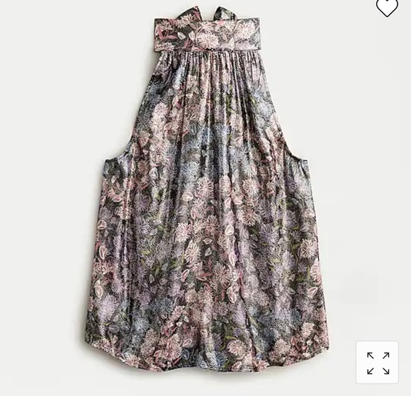 NWT Tie Neck Shimmering Floral Jacquard. - Picture 2 of 9